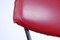 Desk Chair in Iron and Black & Burgundy Leather, 1950s, Image 6