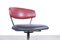 Desk Chair in Iron and Black & Burgundy Leather, 1950s, Image 2