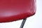 Desk Chair in Iron and Black & Burgundy Leather, 1950s, Image 7