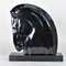 Head of Horse in Lacquered Black Marble, 20th Century 1