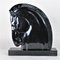 Head of Horse in Lacquered Black Marble, 20th Century, Image 1