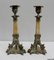 Restoration Period Bronze and Marble Candlesticks, 19th Century, Set of 2, Image 1