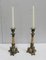 Restoration Period Bronze and Marble Candlesticks, 19th Century, Set of 2 12