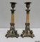 Restoration Period Bronze and Marble Candlesticks, 19th Century, Set of 2 13