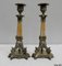 Restoration Period Bronze and Marble Candlesticks, 19th Century, Set of 2, Image 13