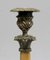 Restoration Period Bronze and Marble Candlesticks, 19th Century, Set of 2 7