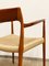 Mid-Century Danish Model 57 Chairs in Teak by Niels O Møller for J L Møllers Møbelfabrik, 1950s, Set of 2 15
