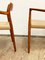Mid-Century Danish Model 57 Chairs in Teak by Niels O Møller for J L Møllers Møbelfabrik, 1950s, Set of 2 8