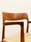 Mid-Century Danish Model 57 Chairs in Teak by Niels O Møller for J L Møllers Møbelfabrik, 1950s, Set of 2 17