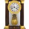 Antique Charles X Inlaid Portico Clock with Pendulum, 19th Century 7