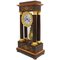 Antique Charles X Inlaid Portico Clock with Pendulum, 19th Century, Image 2