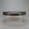 Coffee Table with Smoked Glass Top and Steel and Acrylic Glass Base, 1970s, Image 1