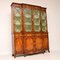 Antique Sheraton Style Yew Breakfront Bookcase 2