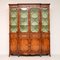 Antique Sheraton Style Yew Breakfront Bookcase 1