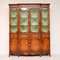Antique Sheraton Style Yew Breakfront Bookcase, Image 1