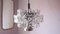 German Chromed Chandelier with Crystals from Kinkeldey, 1960s 3