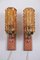Danish Teak Wall Lamps with Brass and Glass, Set of 2 1