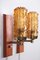 Danish Teak Wall Lamps with Brass and Glass, Set of 2 7
