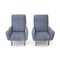 Armchairs in Gray-Blue Fabric, 1950s, Set of 2 5