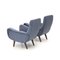 Armchairs in Gray-Blue Fabric, 1950s, Set of 2, Image 9