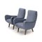 Armchairs in Gray-Blue Fabric, 1950s, Set of 2, Image 4