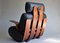Mid-Century Modern Plywood and Leather Rocking Chair, Image 13