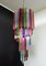 Multi-Colored Murano Glass Mariangela Chandelier with 54 Prismatic Crystals 1