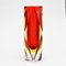 Murano Faceted Sommerso Glass Vase from Mandruzzato, 1960s 1