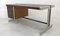 Big Desk in Leather and Aluminum, 1980s, Image 19