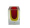 Small Red, Yellow and Clear Murano Glass Vase in the style of Flavio Poli, Italy, 1970s 2