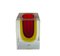 Small Red, Yellow and Clear Murano Glass Vase in the style of Flavio Poli, Italy, 1970s, Image 2