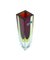 Red, Yellow and Clear Murano Glass Vase in the style of Flavio Poli, Italy, 1970s 4