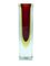 Red, Yellow and Clear Murano Glass Vase in the style of Flavio Poli, Italy, 1970s 2