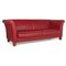 3-Seater Red Wine Ritz Leather Sofa from Machalke 6