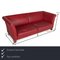 3-Seater Red Wine Ritz Leather Sofa from Machalke 2