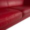 3-Seater Red Wine Ritz Leather Sofa from Machalke 3