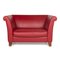 3-Seater Red Wine Ritz Leather Loveseat from Machalke 7