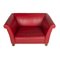 3-Seater Red Wine Ritz Leather Loveseat from Machalke 6