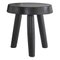 Low Black Stained Milk Stool, Image 1