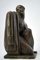 Sculpture Femme Art Déco en Bronze Doré par Eugène Canneel, Belgique 9