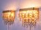 Lámpara de pared alemana Glamorosa de cristal y latón dorado de Palwa. Juego de 2, Imagen 8
