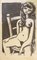 Jeune Femme Posant Nue assise, William Goliasch, 1968 1