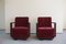 Danish Art Deco Curved Lounge Chairs with Armrests in Stained Beech, 1930s, Set of 2 1