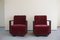 Danish Art Deco Curved Lounge Chairs with Armrests in Stained Beech, 1930s, Set of 2, Image 1