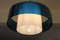 Saturn Ring Blue and White Acrylic Pendant Light, 1960s 3