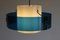 Lampe à Suspension Saturne Bleue et Blanche en Acrylique, 1960s 2