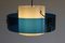 Saturn Ring Blue and White Acrylic Pendant Light, 1960s 2