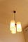 White Acrylic Tubes Brass and Wood Ceiling Light, 1960s 4