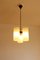 White Acrylic Tubes Brass and Wood Ceiling Light, 1960s 5