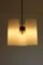 Weiße Acrylröhren Deckenlampe aus Messing & Holz, 1960er 2